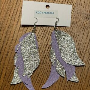 Silver and Purple Kids Earrings